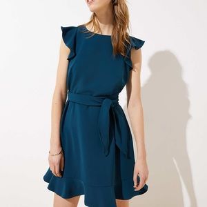 Loft Flutter Tie Waist Dress